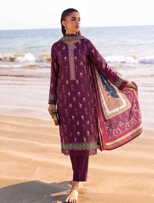 Banafsha 3PC unstitched printed lawn suit