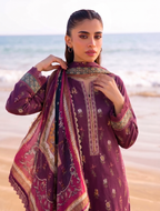 Banafsha 3PC unstitched printed lawn — detail