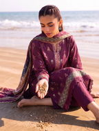 Banafsha 3PC unstitched printed lawn — detail