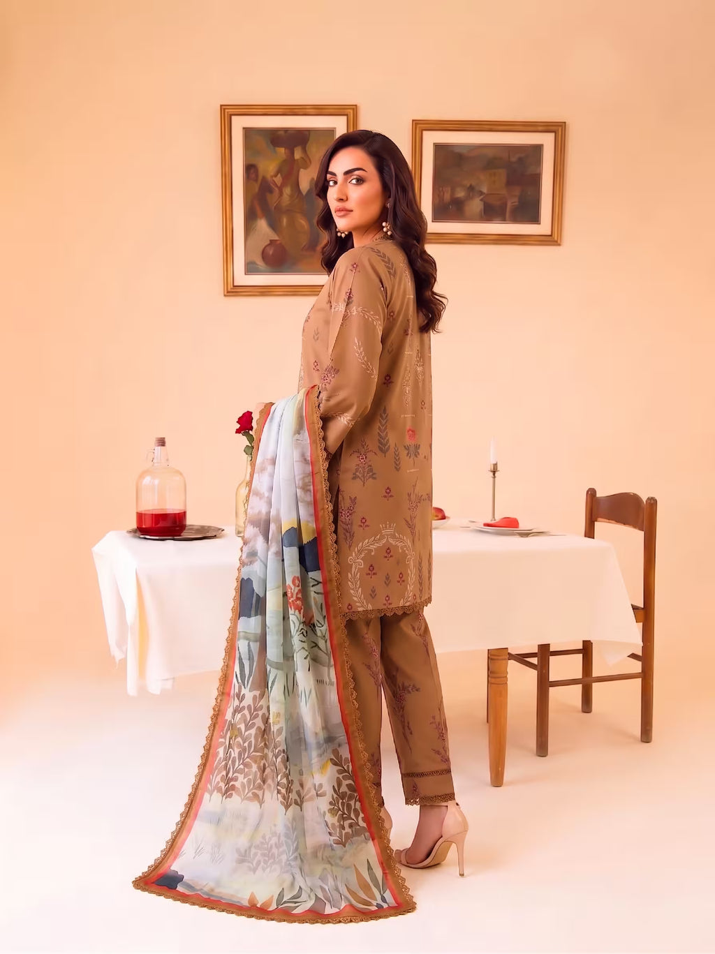 Dune Aura 3PC unstitched printed lawn — detail