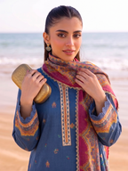 Neel 3PC unstitched printed lawn — detail