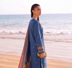 Neel 3PC unstitched printed lawn — dupatta and trouser