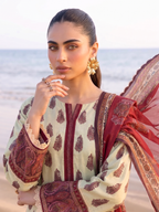 Sindoori 3PC unstitched printed lawn — detail